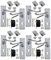 Discount Hardware UK Door Handles Internal Sets - 4 Sets of Victorian Scroll Polished Chrome Door Handle with Door Lock Pack +2 Lever Lock + Hinges (KA) Door Handle Set (4)