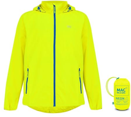 Mac in a Sac - Origin II - Waterproof Packable Jacket for Men & Women - Neon Yellow - S