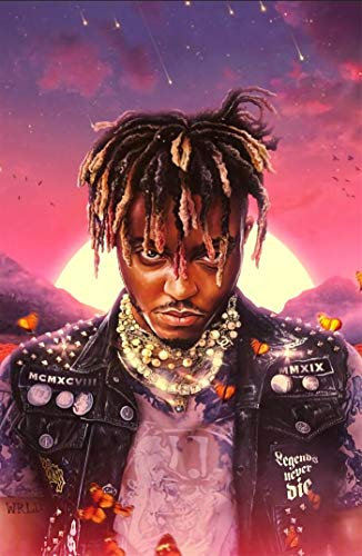 Legends Never Die Rap Singer 999 Juice WRLD Hip-Hop Art Canvas Poster and Wall Art Picture Print Modern Family Bedroom Decor - Matte Poster Frameless Gift 11 x 17 Zoll (28 x 43 cm) *IT-00263