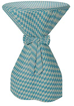 Sensalux Oktoberfest Tischwäsche aus stoffähnlichem Vlies, abwischbar, genähte Stehtischhusse, 70-80cmØ Schleifenband: Bayern