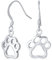 Beste Freundin Tier Haustierliebhaber Bff Hund Welpe Baumelnde Pfotenabdruck Ohrringe Für Frauen Teenager .925 Sterling Silber Fischhaken