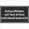 Kiwistar Autoaufkleber - mit Wunschtext und Foto individuell bedruckt - Werbung für Firma Büro personalisiert für Auto, KfZ LKW (schwarz, 10x10 cm)