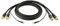 Selected Cable Cavo per giradischi RCA Phono a doppia schermatura, 2 x 0,35 mm², 1 x 0,35 mm², cavo di massa extra lungo, spina dorata, SC81-K3-BLK-0800