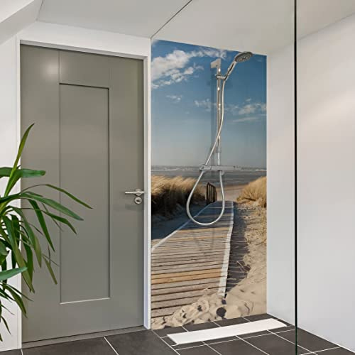 Duschrückwand - Ostsee Strand, Alu-Dibond matt schutzlackiert 3 mm, 1-teilig 210x90