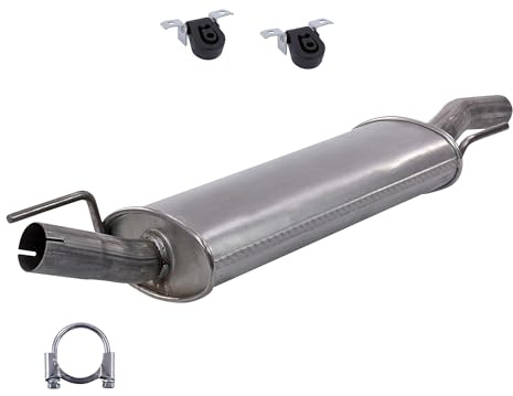 ATEC Germany Auspuff Schalldämpfer Set 1x Endschalldämpfer, mit | Kompatibel mit: VW GOLF III, GOLF III Cabriolet, GOLF IV Cabriolet