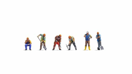 Noch Z Figure Lavoratori edili, Figure Master 3D con Colore, Ideali per Scene di Costruzione in Scala 1:220 (Z)