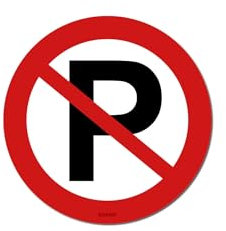 Verbotenes Parken Aufkleber - Set mit 25 Ultra-Haftenden und Widerstandsfähigen Stickern