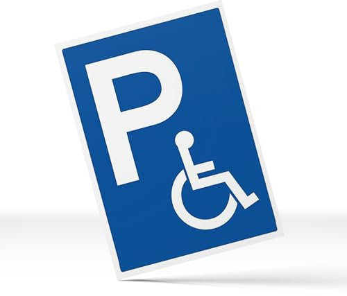 RDLCAR Panneau « Safety Disabled Parking Only » – Orientation portrait – Grande taille 300 mm x 400 mm – Plastique rigide durable de 1 mm – Très visible et résistant aux intempéries