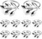 Anillos de Servilleta de Metal, JANDH 10 Piezas Silver Servilletero de Mesa, Apariencia de la Hoja Servilletero, Adecuado para Bodas, Navidad, Reuniones Familiares, Decoración de Mesa