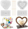 FineGood 3D-Bilderrahmen-Harzformen, Herzform, Silikonformen für Harz, DIY, personalisierter Bilderrahmen, Epoxidharz, Kunsthandwerk für Hochzeit, Heimdekoration, 2 Stück