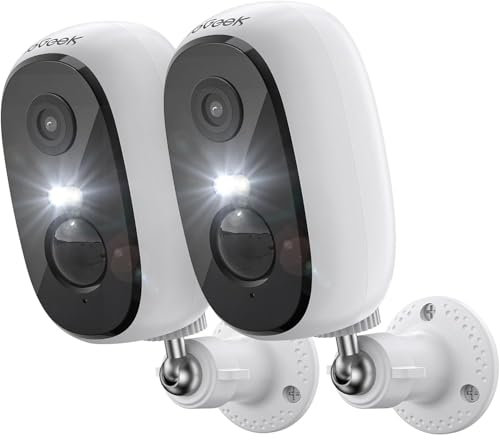 ieGeek 2K Magnética Camara Vigilancia WiFi Exterior/Interior Solar, 300°Vista Panorámica, Camaras de Vigilancia con 5200mAh Batería Recargable, 10M Visión Nocturna Color, PIR Detección Móvil, IP65