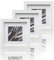 VUVUZULA Lot de 3 cadres photo, carrés, en bois MDF, avec passe-partout, blancs, 15 x 15 cm, 10 x 10 cm