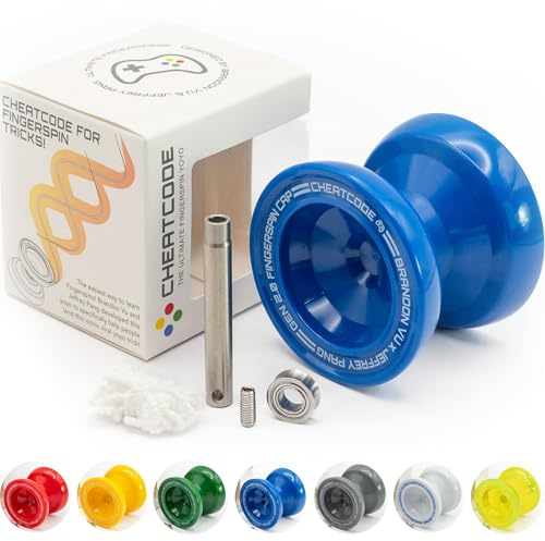 Cheatcode Yoyo by Brandon Vu | Master Fingerspin Tricks | A Responsive & Unresponsive Yo-yo for Kids, Teens & Adults | Great Yo Yo For Beginners | Extra Professional Ball Bearing Kit Included | Offset