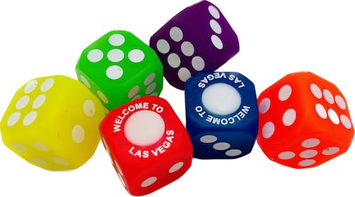 40 mm große Gummiwürfel, Rollen und leuchtende Würfel