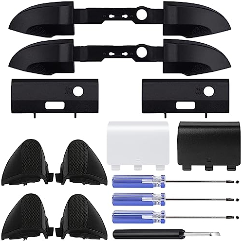 ZHUROUPU Replacement LB RB LT RT Bumper Trigger Buttons Set, Included Bumper Buttons, T10 T8 T6 Screwdriver, Charging Port Baffle Compatible with Xbox Series X & Xbox Series S Controller