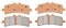 2 COPPIE PASTIGLIE FRENO ANTERIORE ZCOO RACING-EX B005 PINZA BREMBO M4 M50 P4 34 100 108