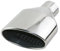 Auspuffrohr 2,5 Einlass Auto Schalldämpfer Geändert Endrohr Edelstahl Schwarz Schräg Oval Outlet Für RS5 RS6 Matte Auspuff Tipps 1PCS Auspuffblende (Farbe : DJ3027f-R)