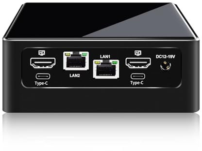 Glovary Mini PC 13th Gen U300 (5C6T, up to 4.4GHz), Büro Desktop Computer, Dual i226V 2.5GbE LAN, DDR5 32GB RAM 512GB NVMe SSD (PCIe4.0 x 4), W11 Pro, WiFi6, BT5.2