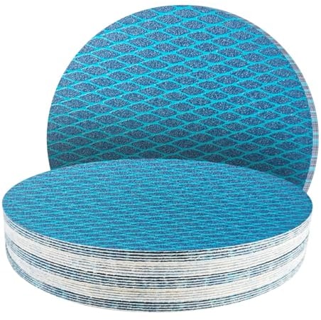 Dischi Abrasivi 180mm Grana 60 per Levigatrice a Tamburo - 25 Pezzi - Carta Vetrata per Legno/Metallo - Supporto Rinforzato con Flock Adesivo - Per Levigatrice Orbitale/Rotorbital