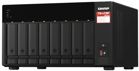 TS-873A-8G AMD Ryzen™ Embedded V1500B 4-Core/8-Thread 2,2 GHz Prozessor, 8 GB SODIMM DDR4 (1 x 8 GB) 96TB Bundle mit 8X 12TB Seagate Iron Wolf