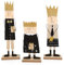 Logbuch-Verlag Heilige DREI Könige Weihnachten Deko Figuren aus Holz in schwarz Gold 19-19 cm