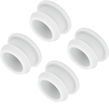 sourcing map Silicone Snap in Locking Hole Plugs,Rubber Panel Seal Cover Flush Type Panel Round for Kitchen Rubber Bulkheads Waterproof Sealing Plugs 20mm/0.79 Inch Diameter White,Pack of 4