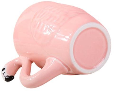 Ciieeo Taza De Cerámica Flamenco Rosa Taza De Café Decorativa Para Oficina De Uso Diario Con Asa Ergonómica