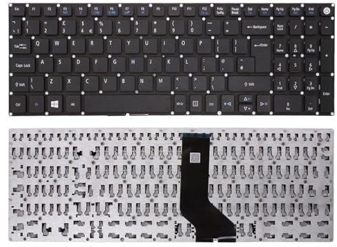 AJPARTS UK New Laptop Keyboard for ACER ASPIRE 3 A315-53-8313, A315-53-59PF, A315-53-593Z, A315-53-80Q8, A315-53-P01V, A315-53-55V8 Non-Backlit UK Layout English Keyboard QWERTY without Frame