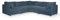 House of Velvet Large L Shaped Modular 5 Seater Blue Corner Sofa - Jumbo Cord Fabric, 260 x 260 Cm