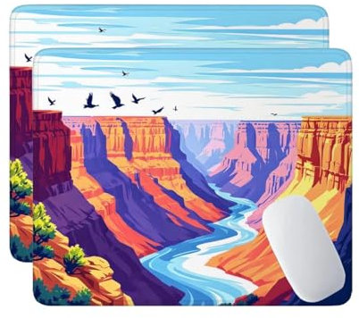 Mouse Pad, 15.7x11.8 in, 2 Pack Mountain Range Mouse Mat for Wireless Mouse, Computer Mouse Pad Gaming, Mouse Pad for Laptop, Gamer Mouse Pad, Laptop Desk Accessories, Office Decor for Women Q-849