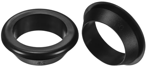 M METERXITY 2-Pack Passe-câble En Caoutchouc, 50mm Trou De Perçage 40mm ID Anneau Œillet Joint Pour Câblage, Câble Électrique, Poteau De Câble Métallique, Passe-câble Voiture [Noir]