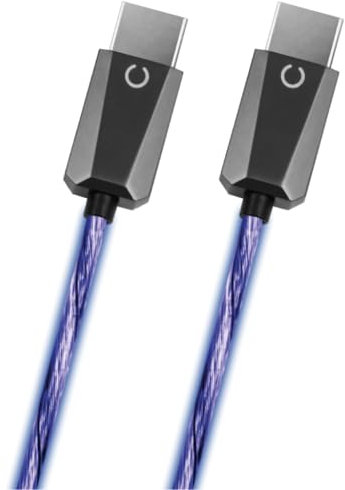 Konix HDMI 2.1-Kabel für PC, PS5, Switch 2 und Xbox Series X|S - Kompatibel mit 4K & 8K - 48 Gbps - 1,2 m Länge - LED blau