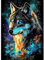 CEOVR Diamond Painting Bilder Kit Erwachsene,5D Wolf Diamond-painting 30x40 cm,Fantasieblumen und Tier Diamant Art Set