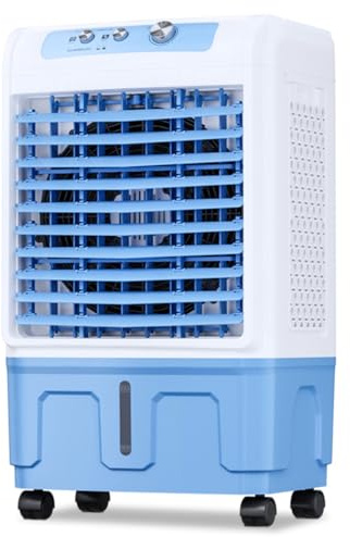 GWFBLID Portable Air Conditioners Cooling AC Unit with 3 Speeds Cooling Fan With Extra Large Water Tank 120° Oscillating and Ice Box Air Cooler Evaporative Air Cooler for Bedroom Kitchen Rooms
