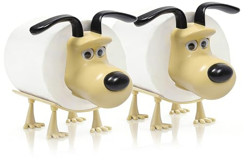 2 Stück Toilettenpapierhalter Hund, Freistehender Klopapierhalter Lustig Klorollenhalter, 3D-Gedruckt, Kreatives Geschenk für Familie und Freunde, für Wohnzimmer Schlafzimmer Büro Wc Badezimmer Deko