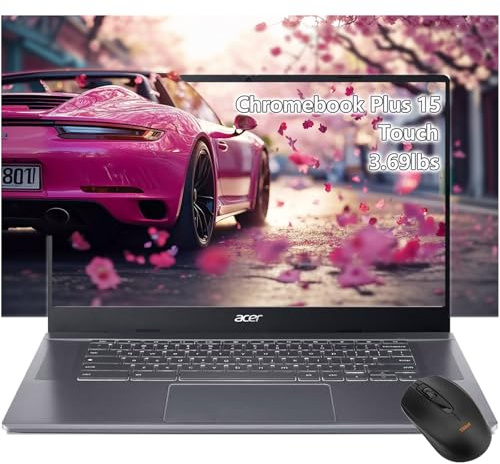 Acer Chromebook Plus 515 Touchscreen Laptop - 15 FHD Touch -Intel Core i3-1305U - 8GB RAM -256GB SSD-Gaming Chromebook Google AI Pro -2TB Storage- Studenti Scuola 2025