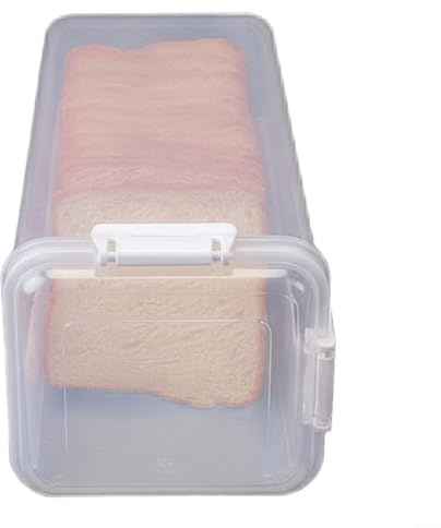 Glewi Bread Storage Container with Airtight Lid & Drawer Tray, PP Food-Safe Box for Loaves Bagels, Kitchen Counter Organisation, White(Is black)
