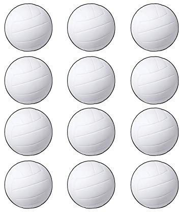 Beistle S55087AZ12 Volleyball-Aussparungen, Papier, weiß/schwarz