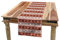 ABAKUHAUS Weihnachten Tischläufer, skandinavisch, Esszimmer Küche Rechteckiger Dekorativer Tischläufer, 40 x 300 cm, Weiß Rot