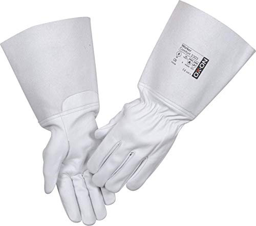 OX-ON HandschuhMan Tig Schweißerhandschuhe aus weichem Leder lang Rosenhandschuhe Größe 7-12 (7/S)