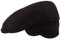 Breiter Bonnet d'hiver pour Homme avec Oreillettes Casquette Plate 100% Laine - avec Cache-Oreilles Rabattables - Doux pour la Peau et Confortable Noir uni 61