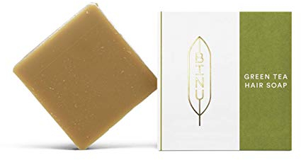 BINU Green Tea Hair Soap | Haarseife mit vitalisierenden Inhaltsstoffen für normales und fettiges Haar | 100g