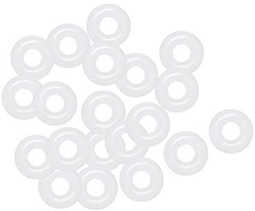 sourcing map Packung mit 20 Silikon O-Ringe 5mm OD 2mm ID 1.5mm Breite VMQ Dichtung für Kompressorventile Rohrreparatur Weiß