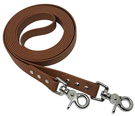 Collar & Leash C&L Geschlossene Zügel/englisch für Pferd - Pony/Pferdezügel aus 19 mm BioThane®- 2,50 m - Hellbraun - BR521