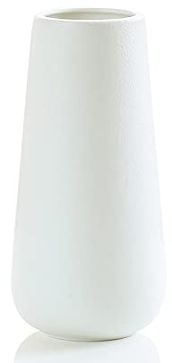 Maleielam Vase Weiß,Keramik Vase für Pampasgras,Ideal zur Lagerung von Trockenblumen&Frische Blumen,Blumenvase Deko Wohnzimmer, Schlafzimmer