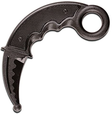 DNA Leisure Martial Arts 7 Training Knife Black Plastic Polypropylene Curved Rounded Tip