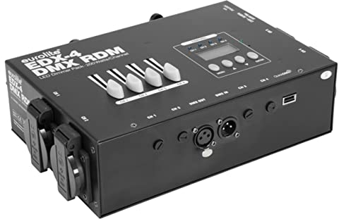 EUROLITE EDX-4 DMX RDM LED-Dimmerpack | 4-Kanal-Dimmer für LED-Leuchten mit 230-V-Betrieb