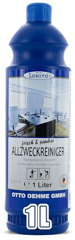 Lorito frisch & sauber Allzweckreiniger, 1 Liter Konzentrat, intensiver Allesreiniger, ohne Salmiak, für Reinigung aller Flächen, Hartböden, Wände und Fliesen