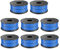 Lot de 8 bobines de fil pour débroussailleuse Black and Decker A6441, 1,65 mm, 12,2 m, pour débroussailleuse GL650SB, GL652, GL655, GL650SBK, GL650SZ, GL660P, GL680, GL680B