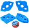 4 Pezzi Modelli Radius Jig Router Templates, R5 / R40 Angolo Angoli ​Arrotondati Raggio Quick-jig Router Modelli, Falegname Semicircle Templates Positioning, per Fresatura del Legno (Blu)